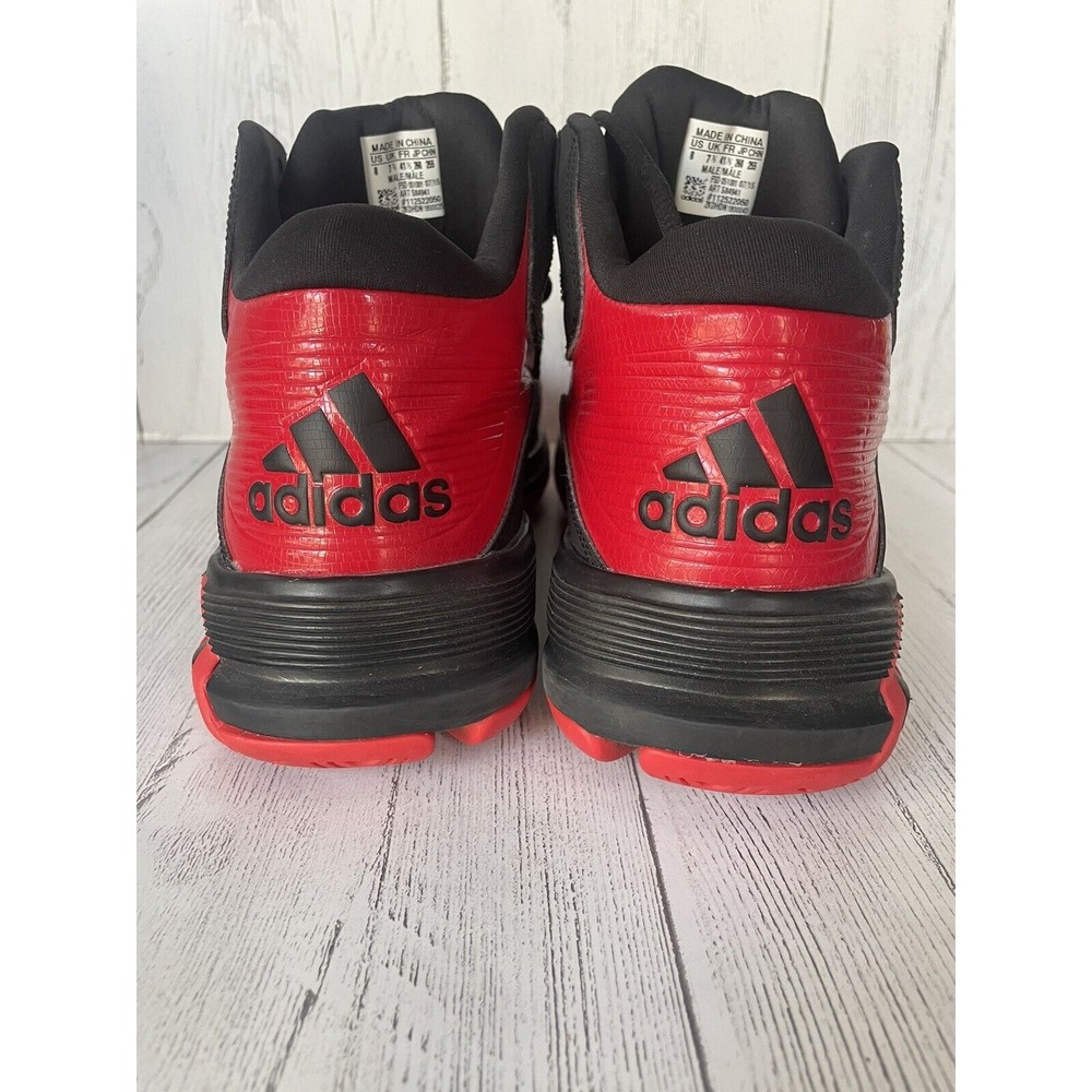 Men's 8 Adidas D-Howard 6 Mid Top Basketball Shoes Retro Scarlet Black - Picture 4 of 8